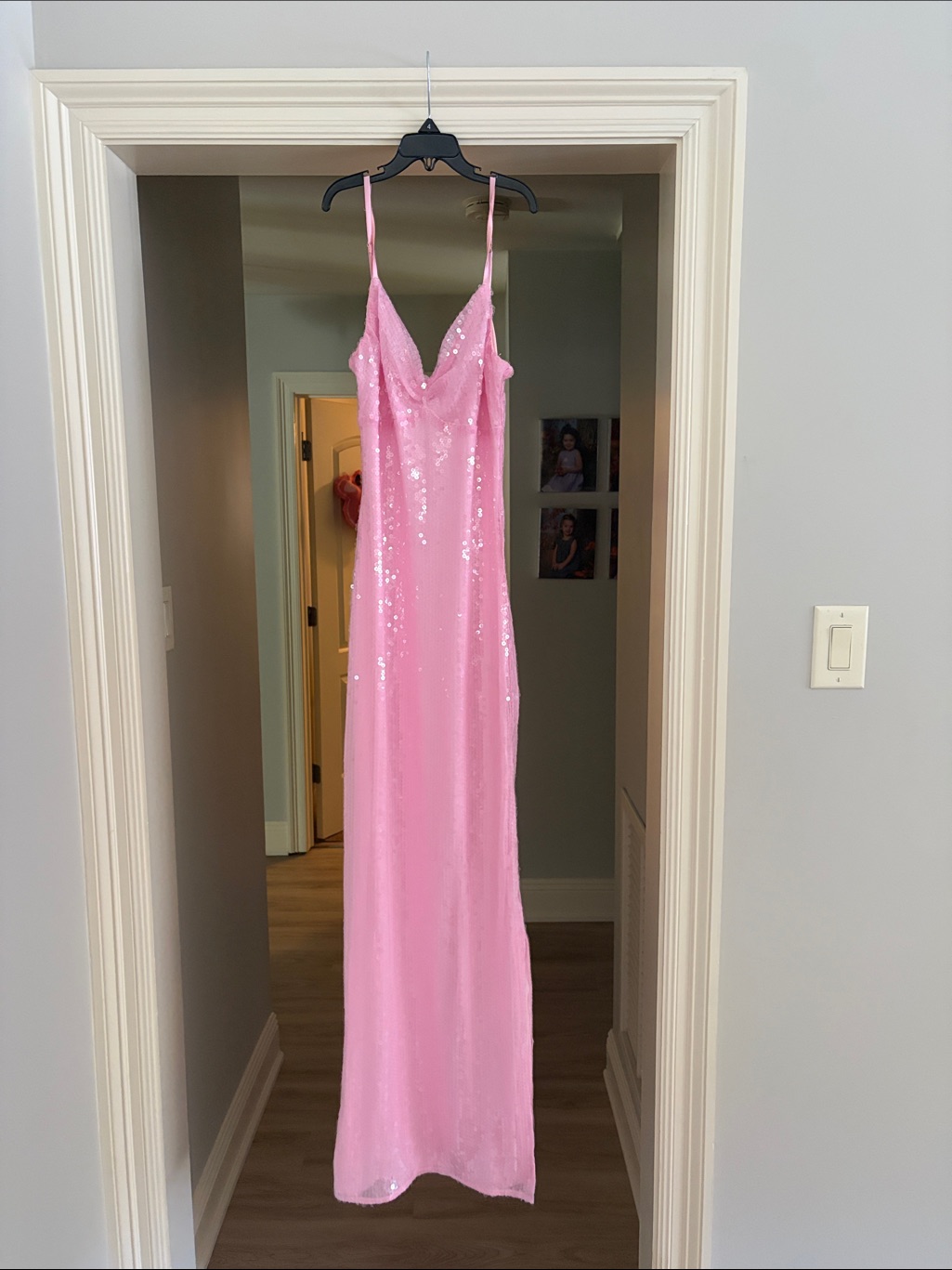 Beginning Boutique Pink Sequin Maxi Dress